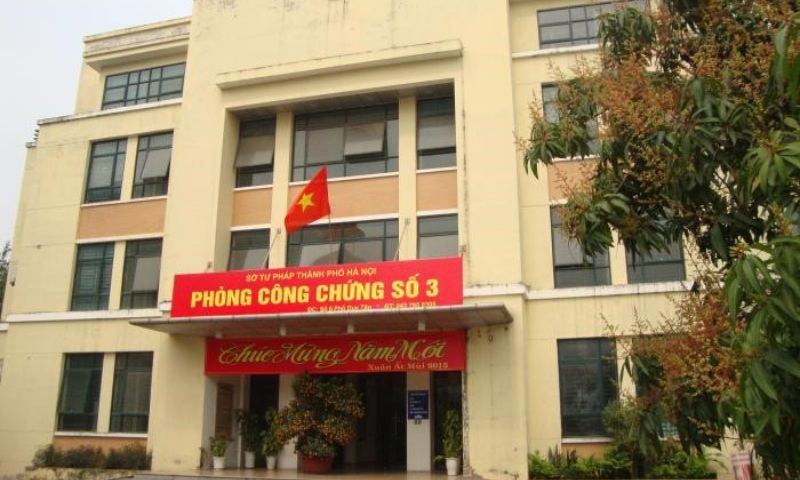 Văn phòng công chứng quận Cầu Giấy, Hà Nội.